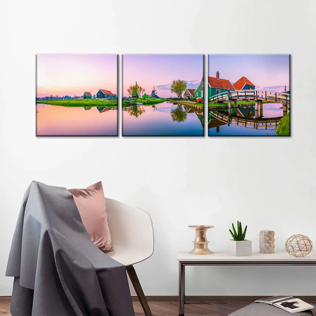 3 Piece Square Panoramic Split Canvas Prints