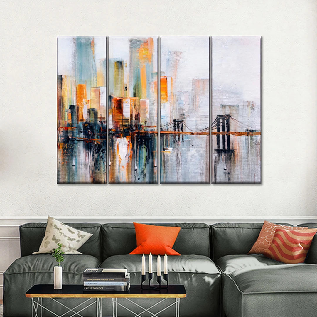 4 Piece Rectangle Split Canvas Prints