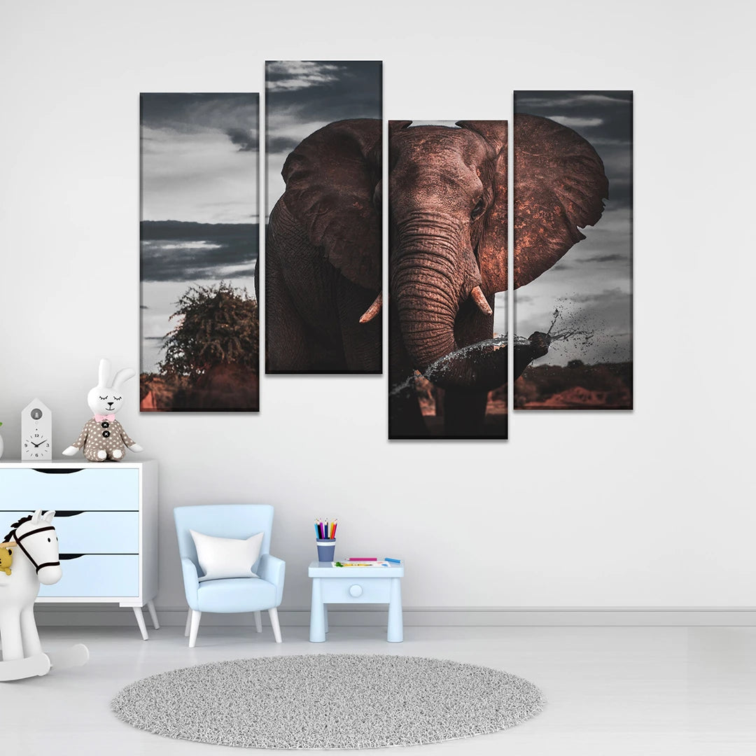 4 Piece Staggered Split Canvas Prints