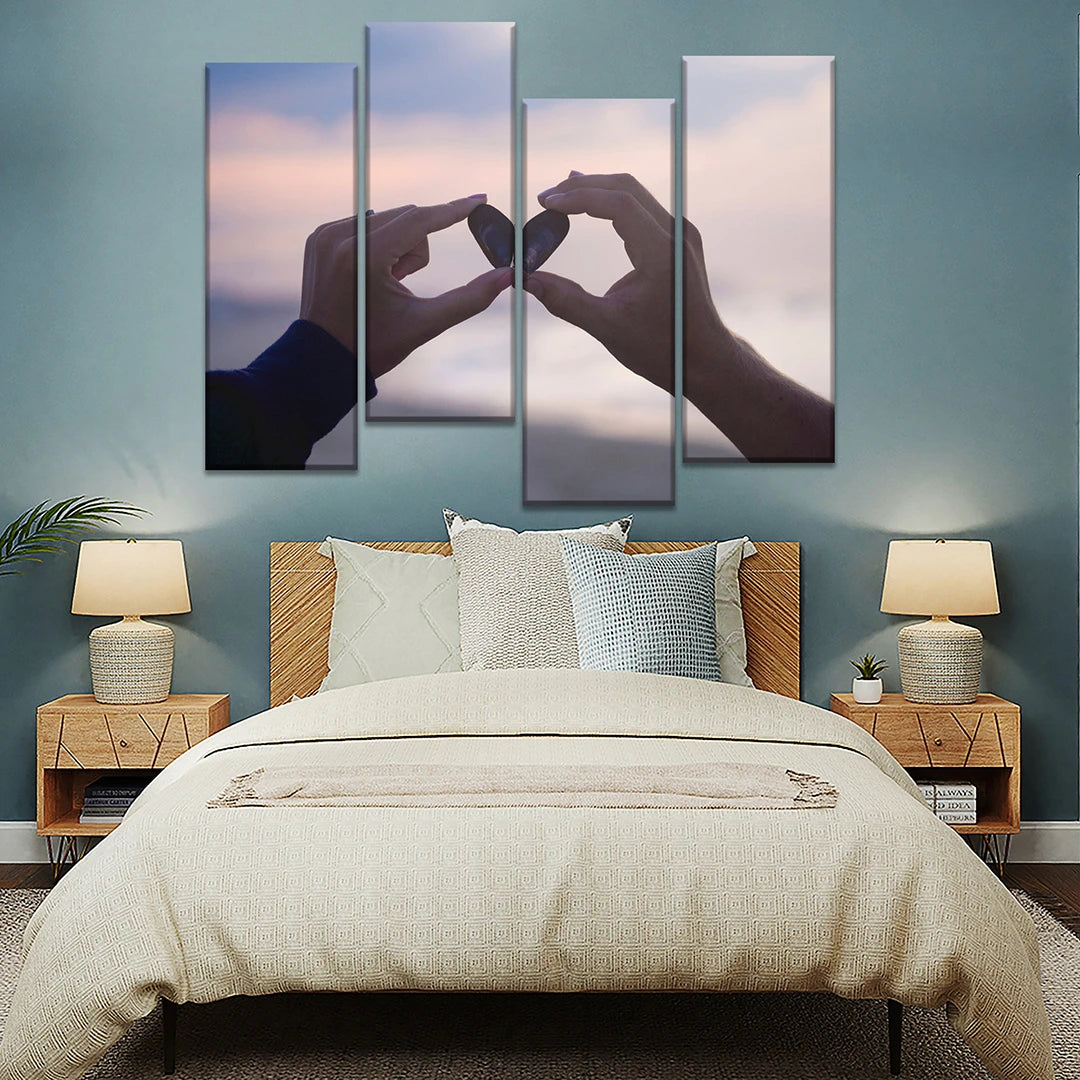4 Piece Staggered Split Canvas Prints