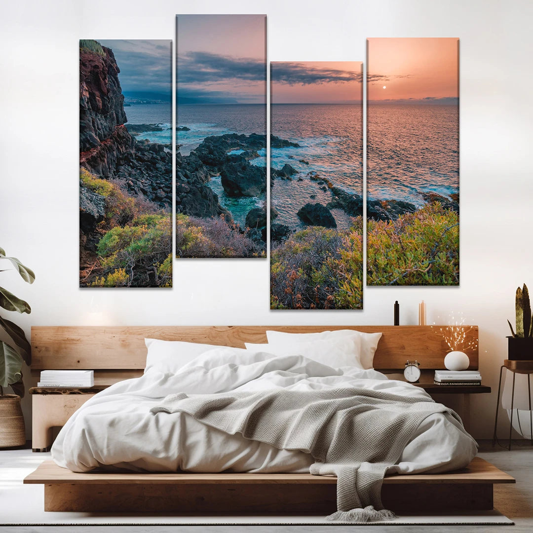 4 Piece Staggered Split Canvas Prints