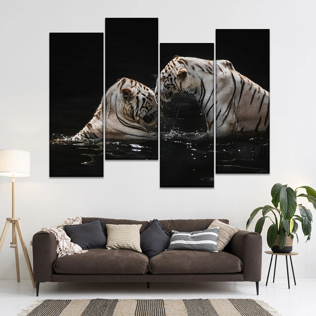 4 Piece Staggered Split Canvas Prints
