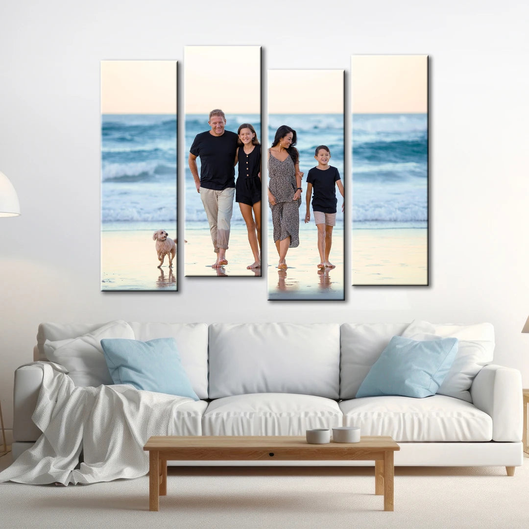 4 Piece Staggered Split Canvas Prints