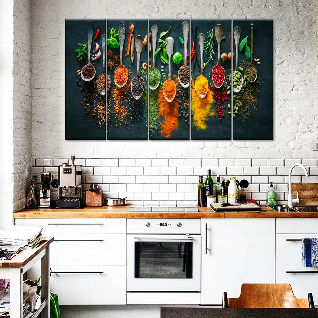 5 Piece Rectangular Split Canvas Wall Art