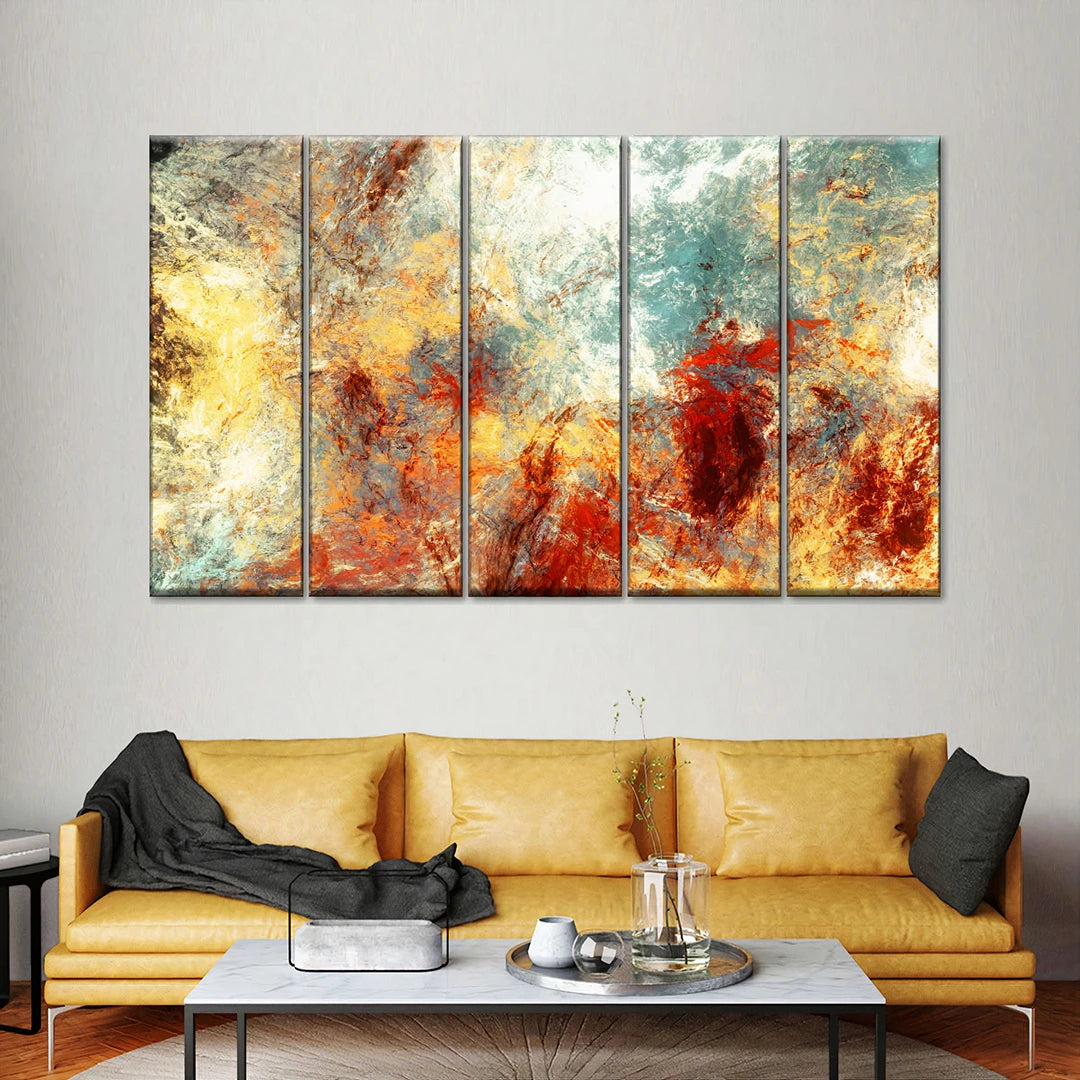 5 Piece Rectangular Split Canvas Wall Art