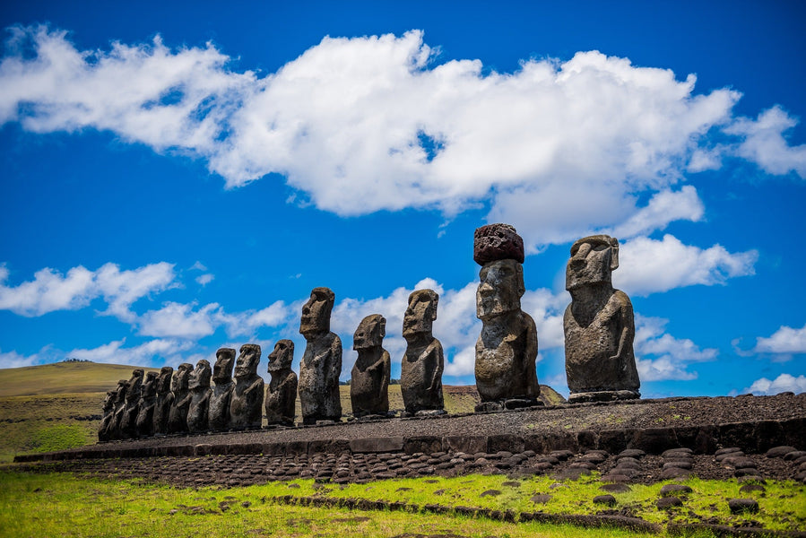 A newly unearthed Moai statue has been found on Easter Island - Easter Island Photos On Canvas