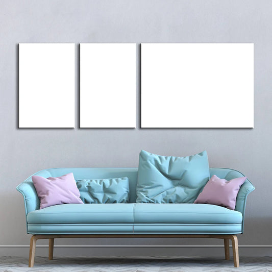 3 Piece Split Canvas with Large Left Panel
