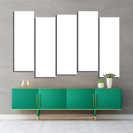 5 Piece Equal Size Staggered Canvas Wall Art