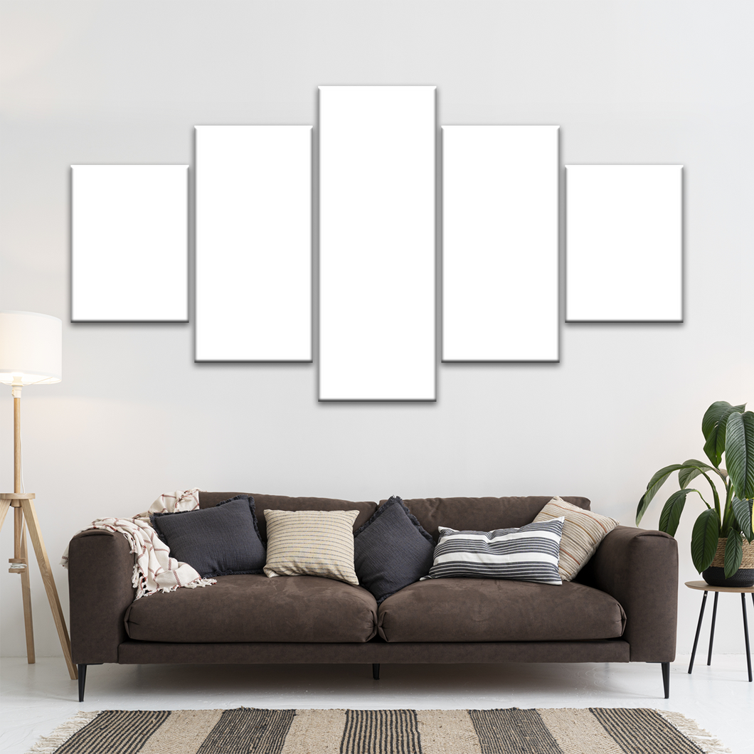 Personal Photo To 5 Piece Canvas Wall Art Livingroom