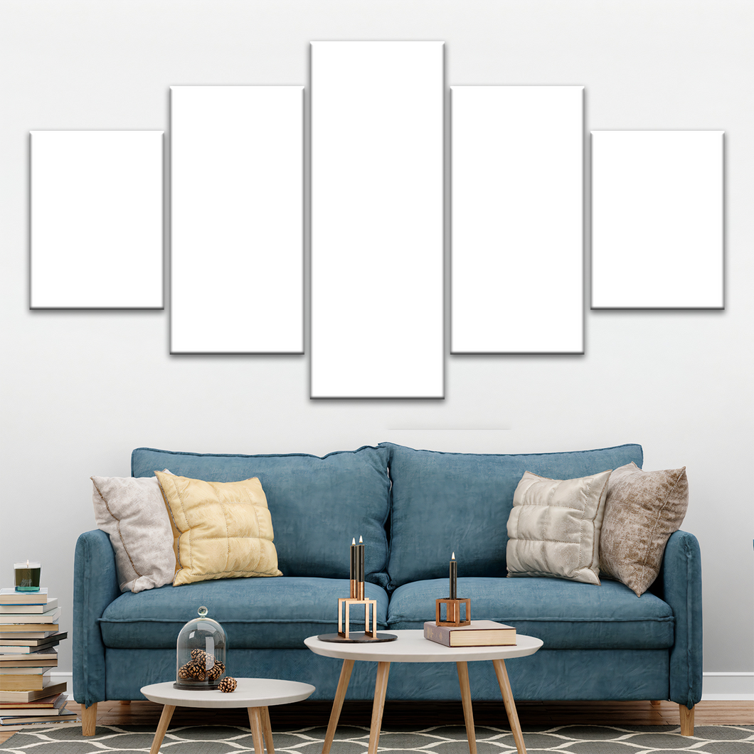 Personalised Photo To 5 Piece Canvas Prints For Living Room