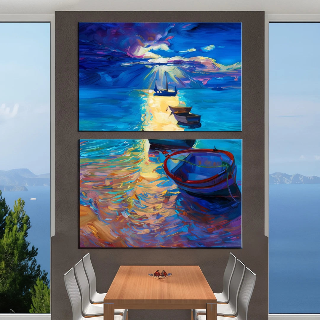 2 Piece Stacked Split Canvas Prints
