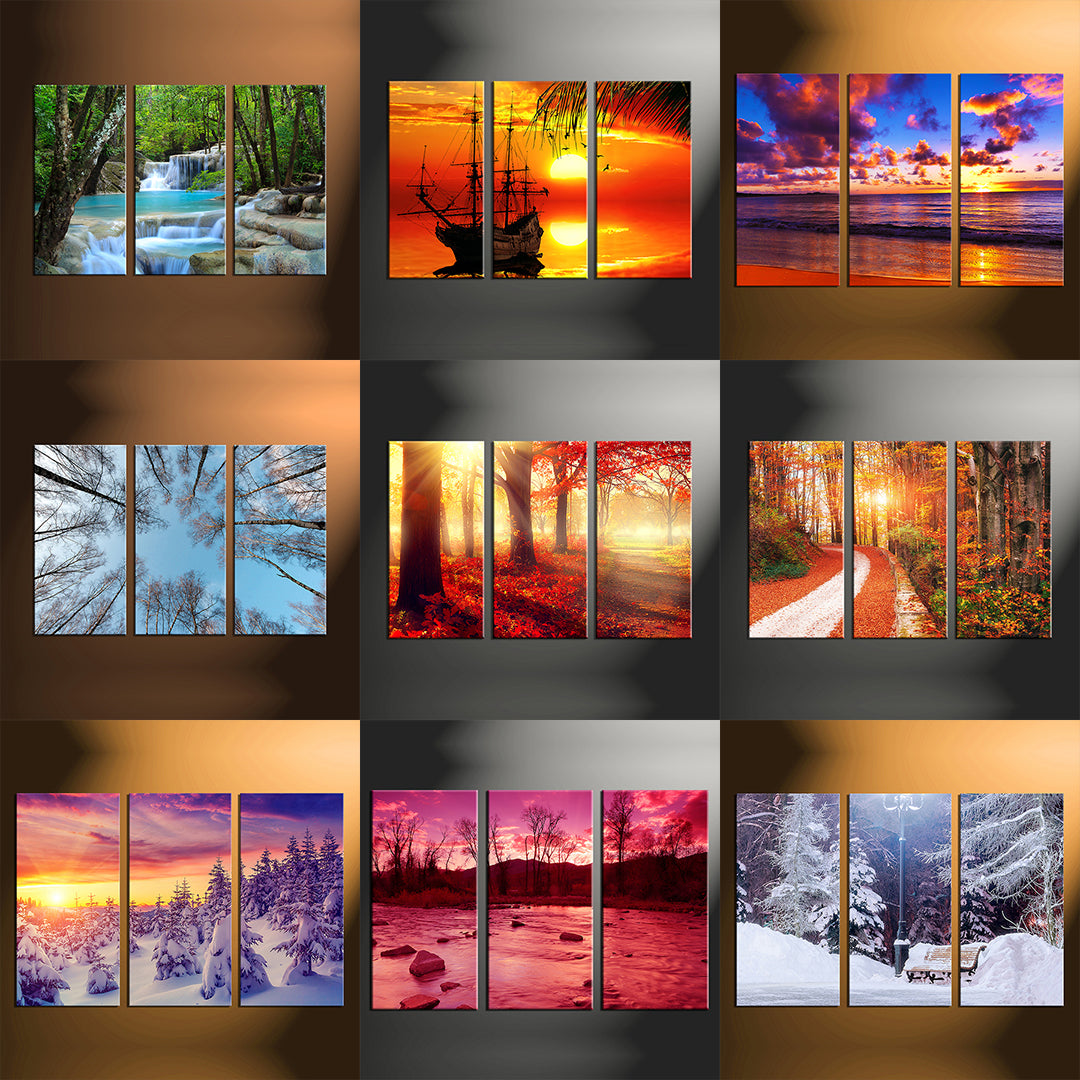 Set of 3 11x14 Split Canvas Prints, Split Canvas Prints, Home Décor